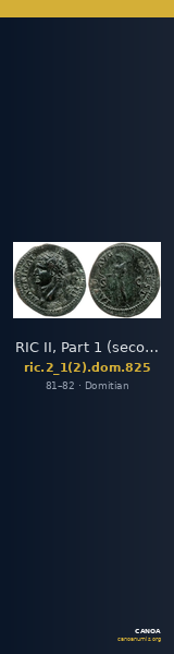 RIC II, Part 1 (second edition) Domitian 825 — CANOA