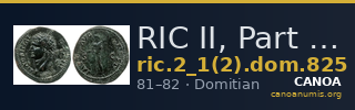 RIC II, Part 1 (second edition) Domitian 825 — CANOA
