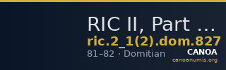 RIC II, Part 1 (second edition) Domitian 827 — CANOA