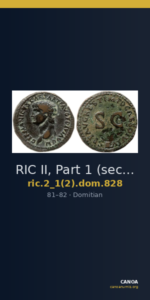 RIC II, Part 1 (second edition) Domitian 828 — CANOA