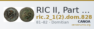 RIC II, Part 1 (second edition) Domitian 828 — CANOA