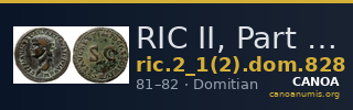 RIC II, Part 1 (second edition) Domitian 828 — CANOA
