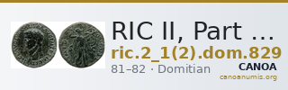 RIC II, Part 1 (second edition) Domitian 829 — CANOA