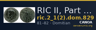 RIC II, Part 1 (second edition) Domitian 829 — CANOA