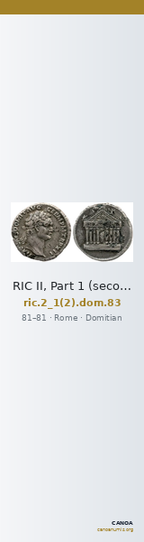 RIC II, Part 1 (second edition) Domitian 83 — CANOA