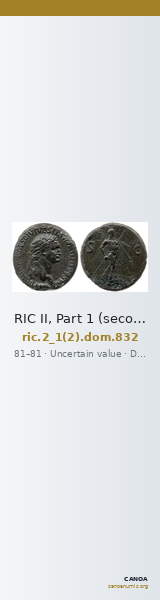 RIC II, Part 1 (second edition) Domitian 832 — CANOA