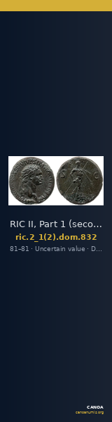 RIC II, Part 1 (second edition) Domitian 832 — CANOA