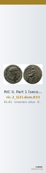 RIC II, Part 1 (second edition) Domitian 833 — CANOA