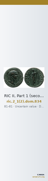 RIC II, Part 1 (second edition) Domitian 834 — CANOA