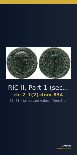 RIC II, Part 1 (second edition) Domitian 834 — CANOA