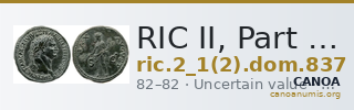 RIC II, Part 1 (second edition) Domitian 837 — CANOA