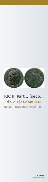 RIC II, Part 1 (second edition) Domitian 838 — CANOA