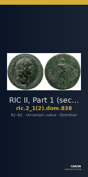 RIC II, Part 1 (second edition) Domitian 838 — CANOA