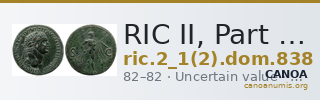 RIC II, Part 1 (second edition) Domitian 838 — CANOA