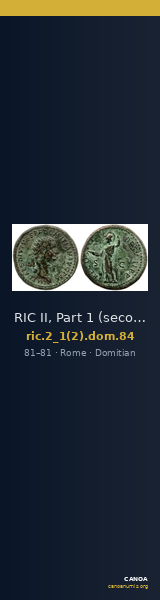 RIC II, Part 1 (second edition) Domitian 84 — CANOA