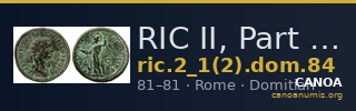 RIC II, Part 1 (second edition) Domitian 84 — CANOA