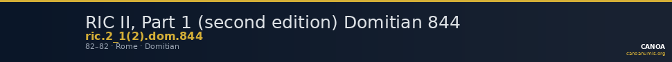 RIC II, Part 1 (second edition) Domitian 844 — CANOA