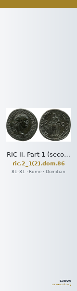 RIC II, Part 1 (second edition) Domitian 86 — CANOA