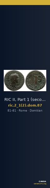 RIC II, Part 1 (second edition) Domitian 87 — CANOA