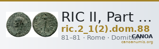 RIC II, Part 1 (second edition) Domitian 88 — CANOA