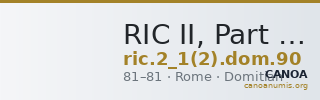 RIC II, Part 1 (second edition) Domitian 90 — CANOA