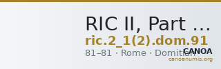 RIC II, Part 1 (second edition) Domitian 91 — CANOA