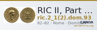 RIC II, Part 1 (second edition) Domitian 93 — CANOA