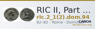 RIC II, Part 1 (second edition) Domitian 94 — CANOA