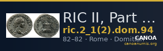 RIC II, Part 1 (second edition) Domitian 94 — CANOA