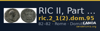 RIC II, Part 1 (second edition) Domitian 95 — CANOA