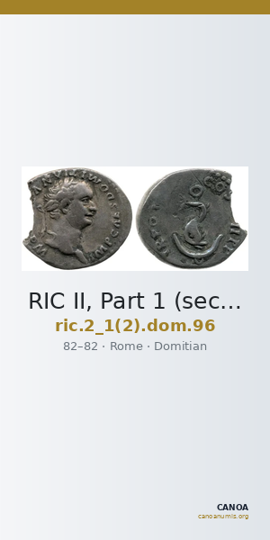 RIC II, Part 1 (second edition) Domitian 96 — CANOA