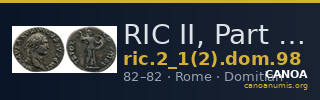 RIC II, Part 1 (second edition) Domitian 98 — CANOA