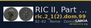 RIC II, Part 1 (second edition) Domitian 99 — CANOA