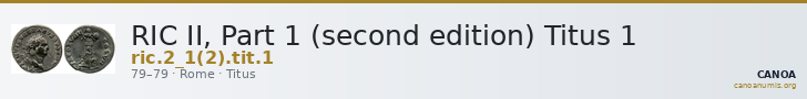 RIC II, Part 1 (second edition) Titus 1 — CANOA