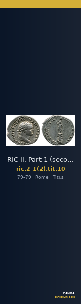RIC II, Part 1 (second edition) Titus 10 — CANOA