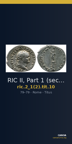 RIC II, Part 1 (second edition) Titus 10 — CANOA