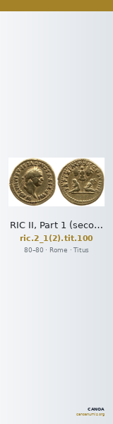 RIC II, Part 1 (second edition) Titus 100 — CANOA
