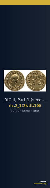 RIC II, Part 1 (second edition) Titus 100 — CANOA