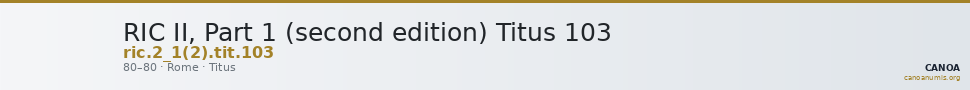RIC II, Part 1 (second edition) Titus 103 — CANOA