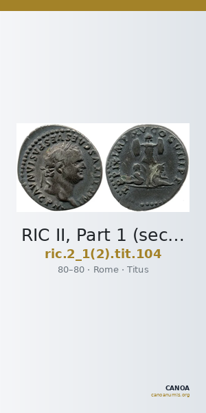 RIC II, Part 1 (second edition) Titus 104 — CANOA