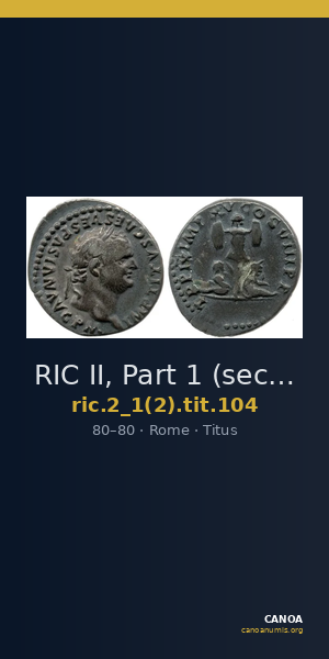 RIC II, Part 1 (second edition) Titus 104 — CANOA