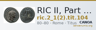 RIC II, Part 1 (second edition) Titus 104 — CANOA