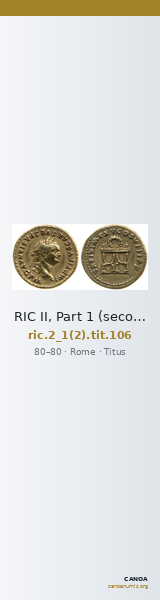 RIC II, Part 1 (second edition) Titus 106 — CANOA