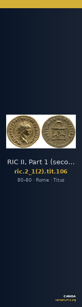 RIC II, Part 1 (second edition) Titus 106 — CANOA