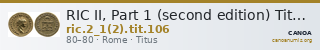 RIC II, Part 1 (second edition) Titus 106 — CANOA