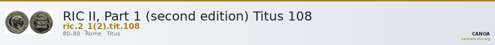 RIC II, Part 1 (second edition) Titus 108 — CANOA