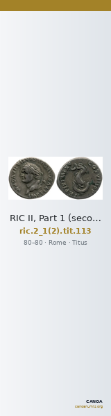 RIC II, Part 1 (second edition) Titus 113 — CANOA