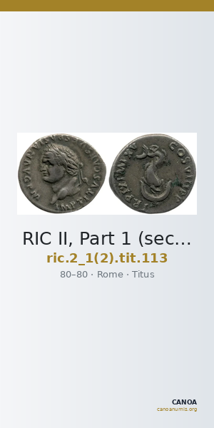 RIC II, Part 1 (second edition) Titus 113 — CANOA