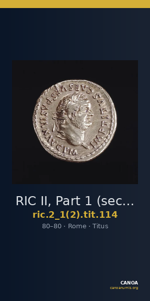 RIC II, Part 1 (second edition) Titus 114 — CANOA