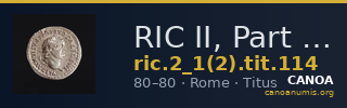 RIC II, Part 1 (second edition) Titus 114 — CANOA